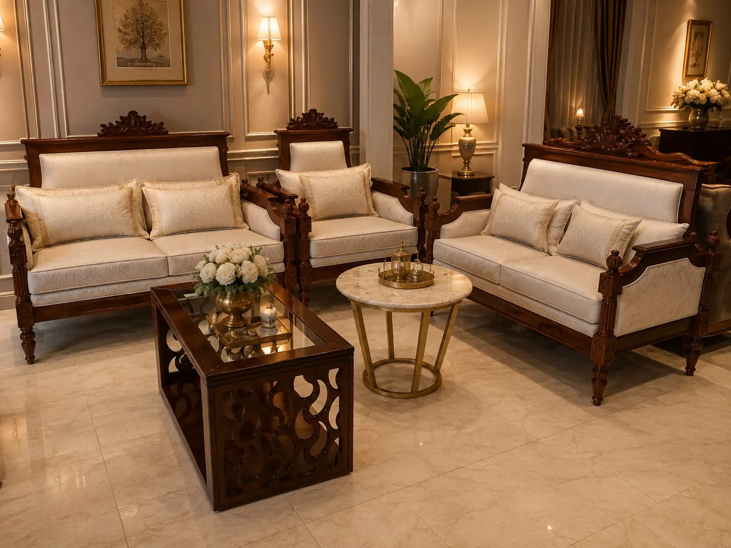 Classic solid-wood sofa collection by Heaven Furniture Mart